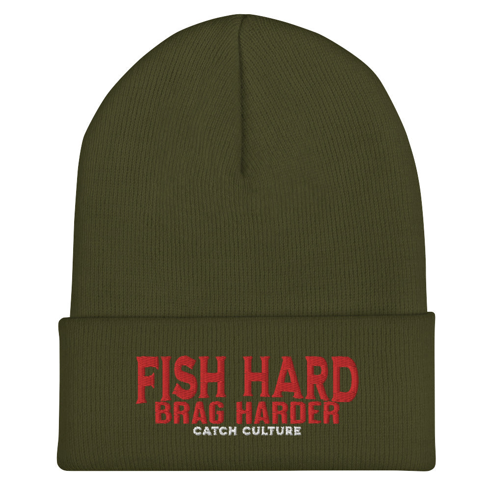 Fish Hard Brag Harder Beanie